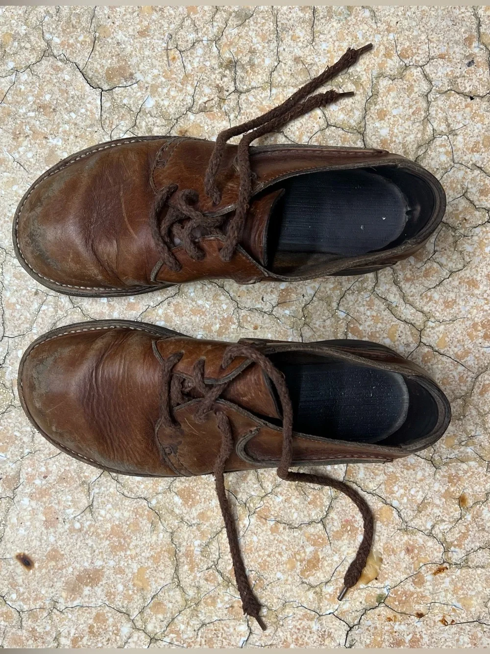 Clarks Brown Leather Derby Lace-Up Shoes